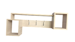 Perchero doble cuadro